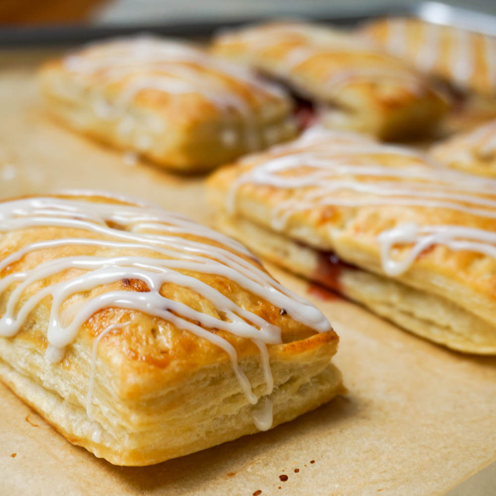 Vegan Strawberry Toaster Strudel - Pastry - Sycamore Baking Blog